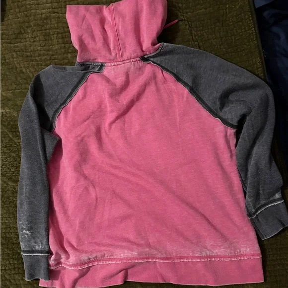 Pink Collection Harley-Davidson Pink and Gray Burnout Sweatshirt - Picture 2 of 3